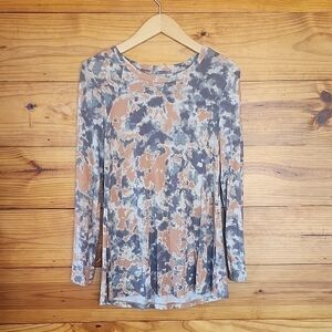 LOGO by Lori Goldstein Tie-Dye Long Sleeve Top - XS